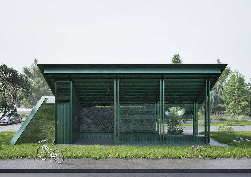 60 degree ecological pavilion by xudong zhu reimagines cycling infrastructure as a self sustaining ecological interface 12