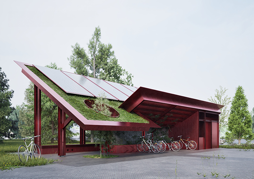 60 degree ecological pavilion by xudong zhu reimagines cycling infrastructure as a self sustaining ecological interface 7