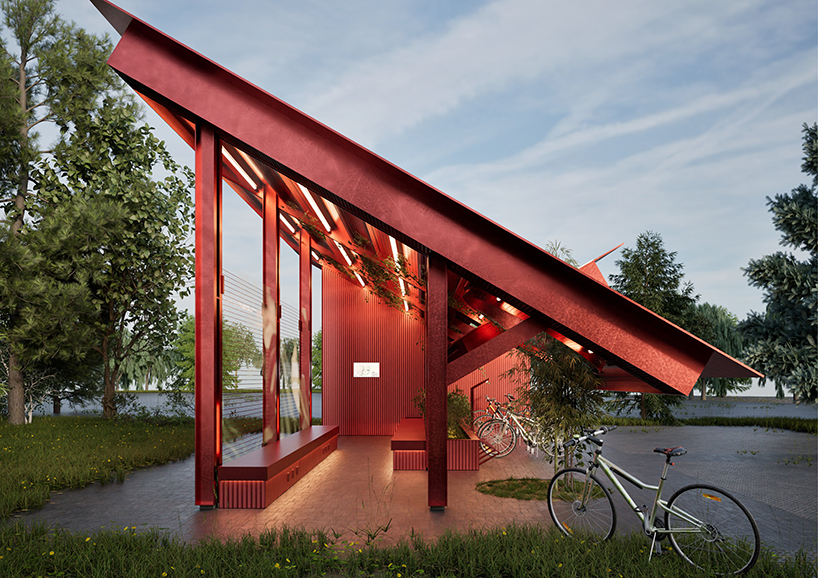 60 degree ecological pavilion by xudong zhu reimagines cycling infrastructure as a self sustaining ecological interface 8