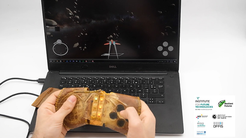 grown from bacteria and yeast, BioHybrid gaming device evolves, adapts, and biodegrades