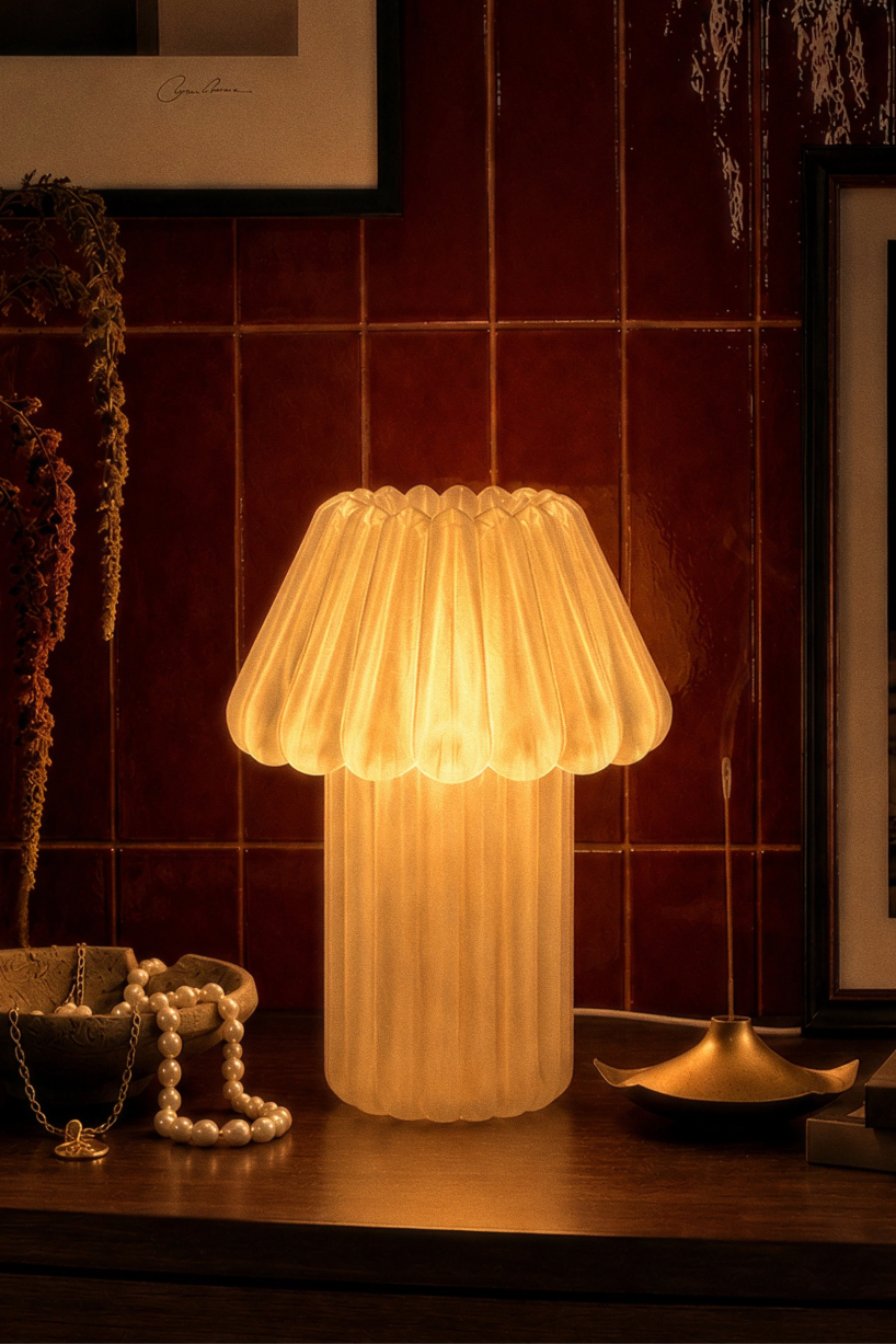 jello lamp freezes the soft wobble of gelatin desserts into 3D printed sculptural table light - 8