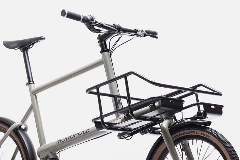 electric and bio, MONoPOLE no O1 bike integrates modular frame for cargo transport