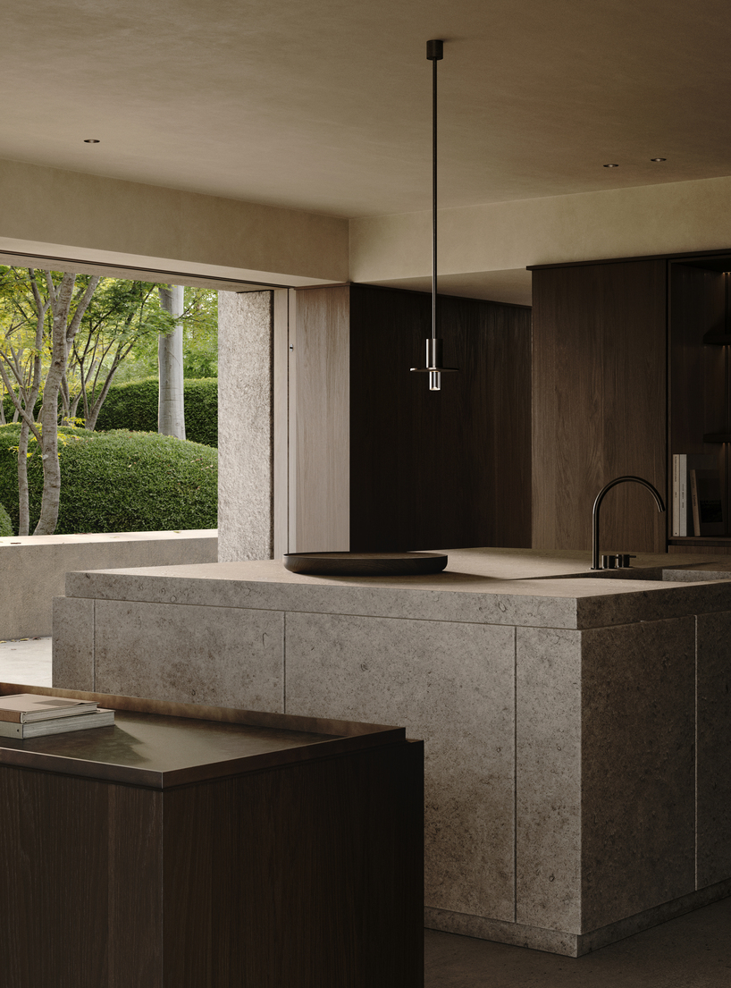 yama architects' house wa perches two elongated volumes on stone plinth in belgium