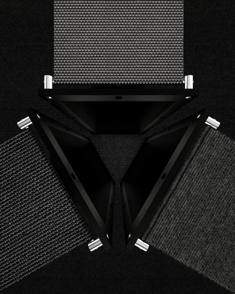 horn series by juyong shim turns discarded speaker components into sculptural furniture