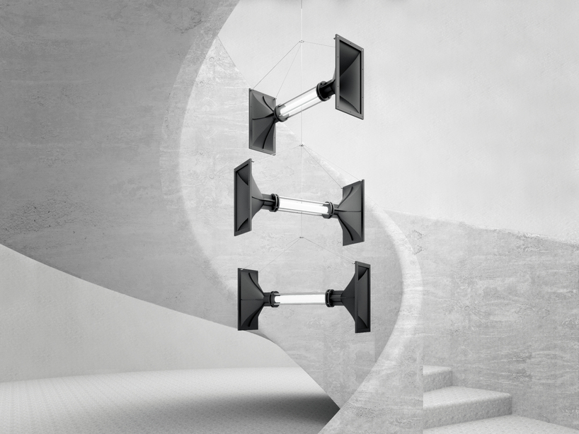 horn series by juyong shim turns discarded speaker components into sculptural furniture