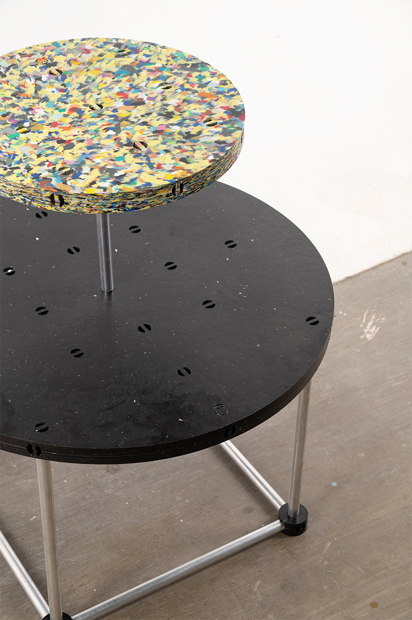 recycled plastic plates compose marcela coppari's cosmoplast modular furniture series