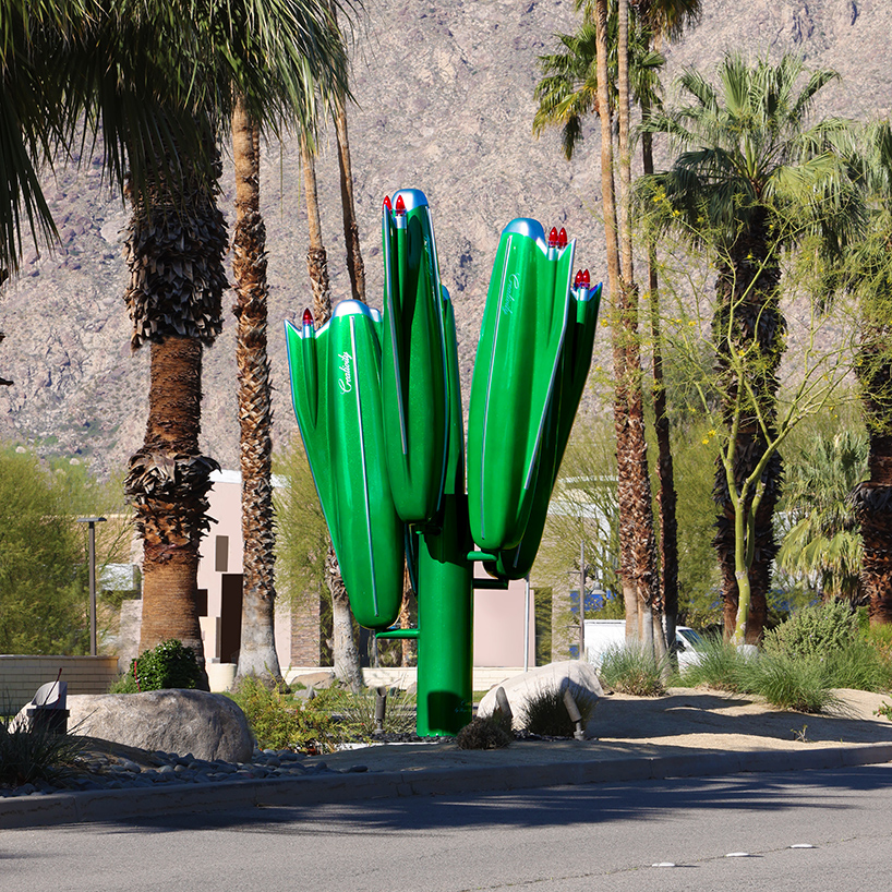 roger reutimann turns 1959 cadillac components into lighting cactus sculpture in california