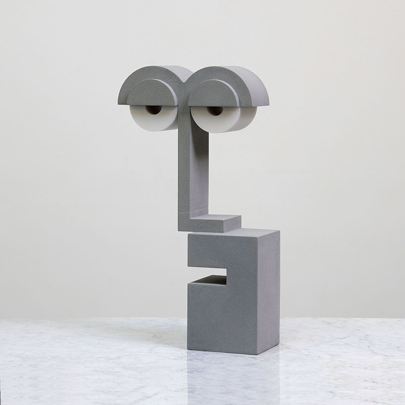 YAWN concrete nightlight sculpts a playful face-like expression - 1