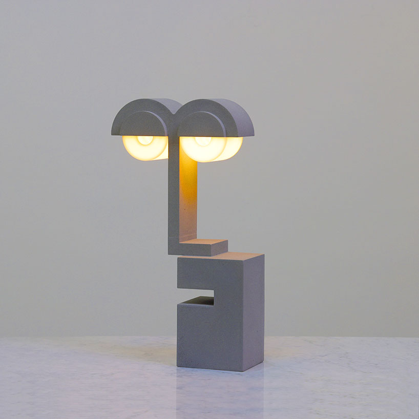 YAWN concrete nightlight sculpts a playful face-like expression - 5
