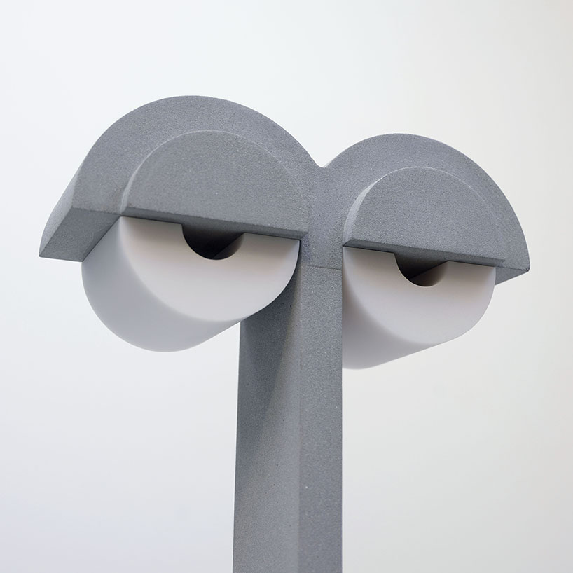 YAWN concrete nightlight sculpts a playful face-like expression - 3