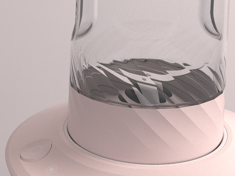 seung keun kim's blender features intuitive swipe controls and a magnetic drive system