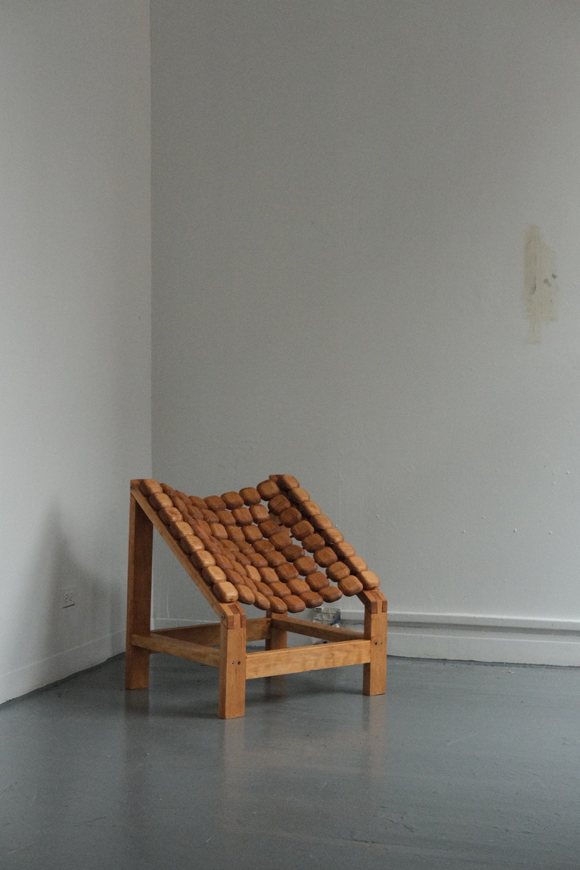 molten chair's cherry hardwood beads wrap around the body