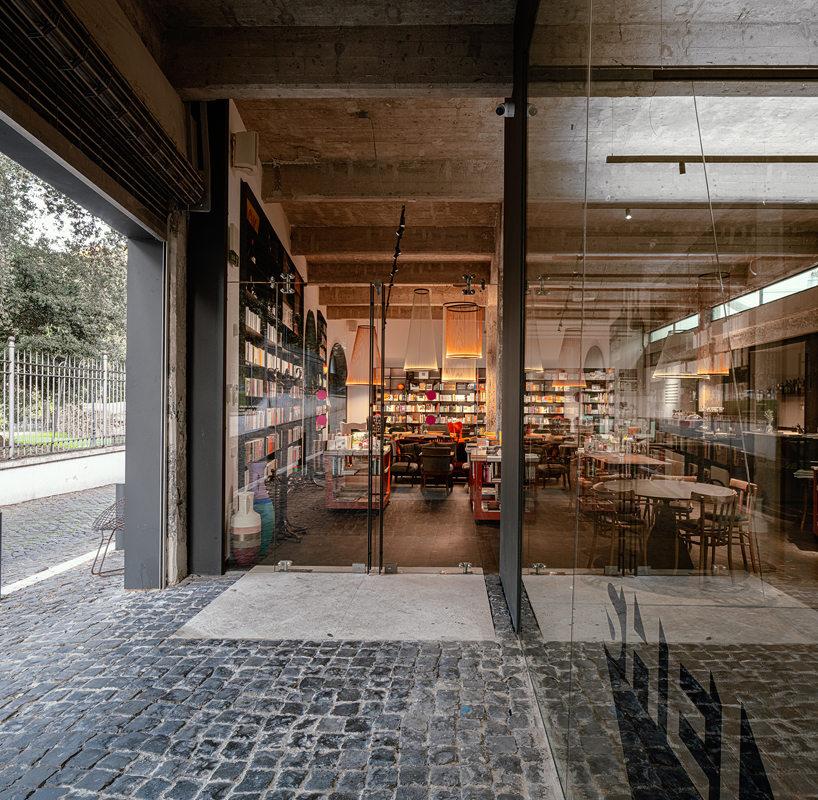 schiattarella associati transforms workshop to cultural hub SHELL libreria bistrot in rome