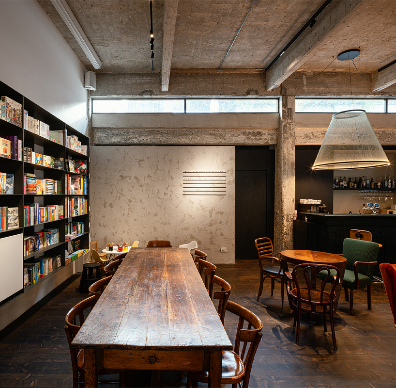 schiattarella associati transforms workshop to cultural hub SHELL libreria bistrot in rome
