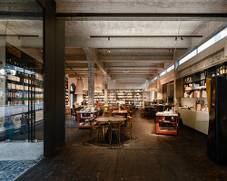 schiattarella associati transforms workshop to cultural hub SHELL libreria bistrot in rome