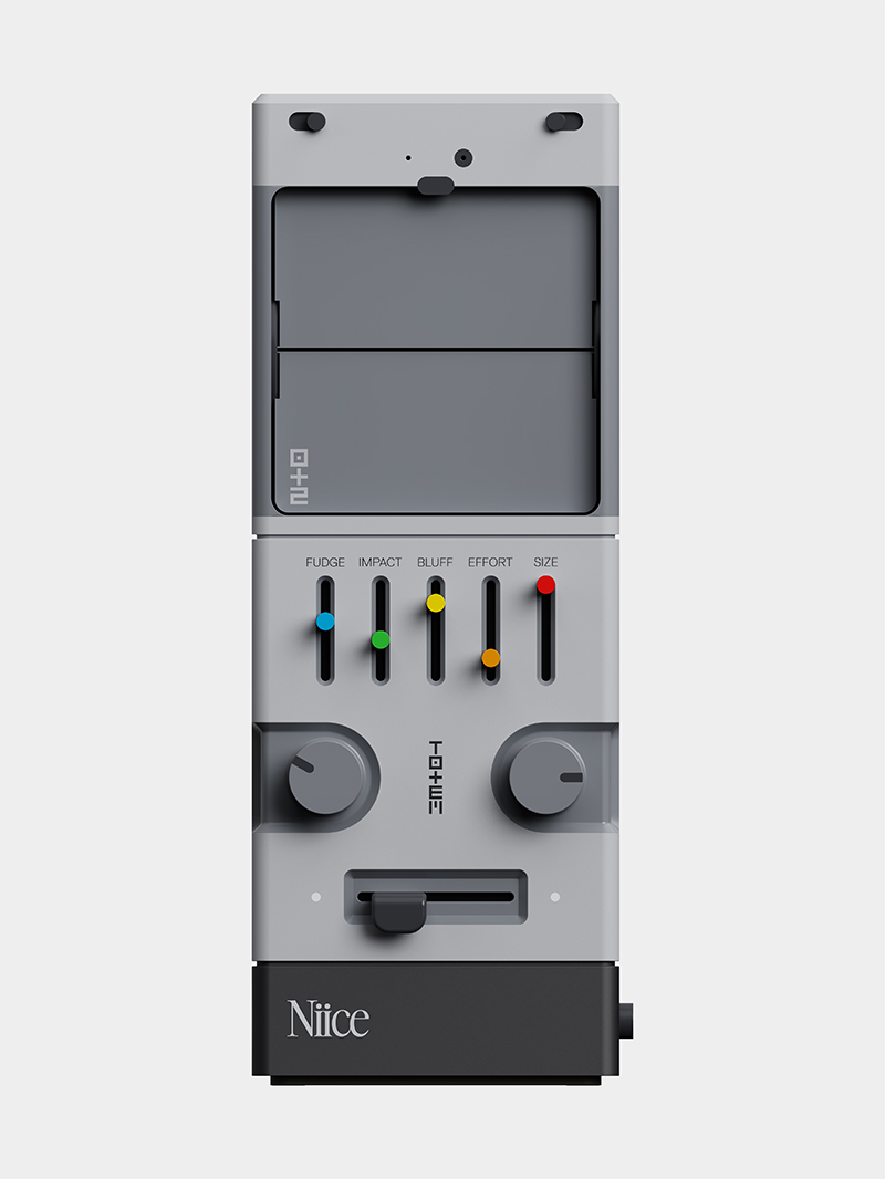 multi-sensory totem device by niice studio visualizes patterns of media misinformation