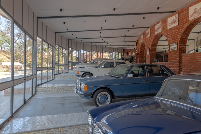 curved canopy shelters stepped house-gallery hybrid by milind shivani in india