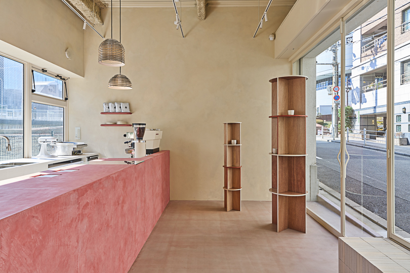 mino ware tiles add texture and color to heys café interior by BREND in osaka
