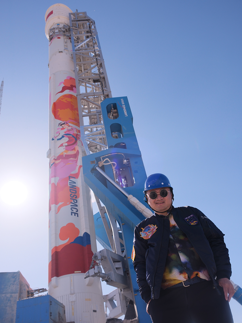 jacky tsai illustrates world’s first fully art-painted rocket launched into space