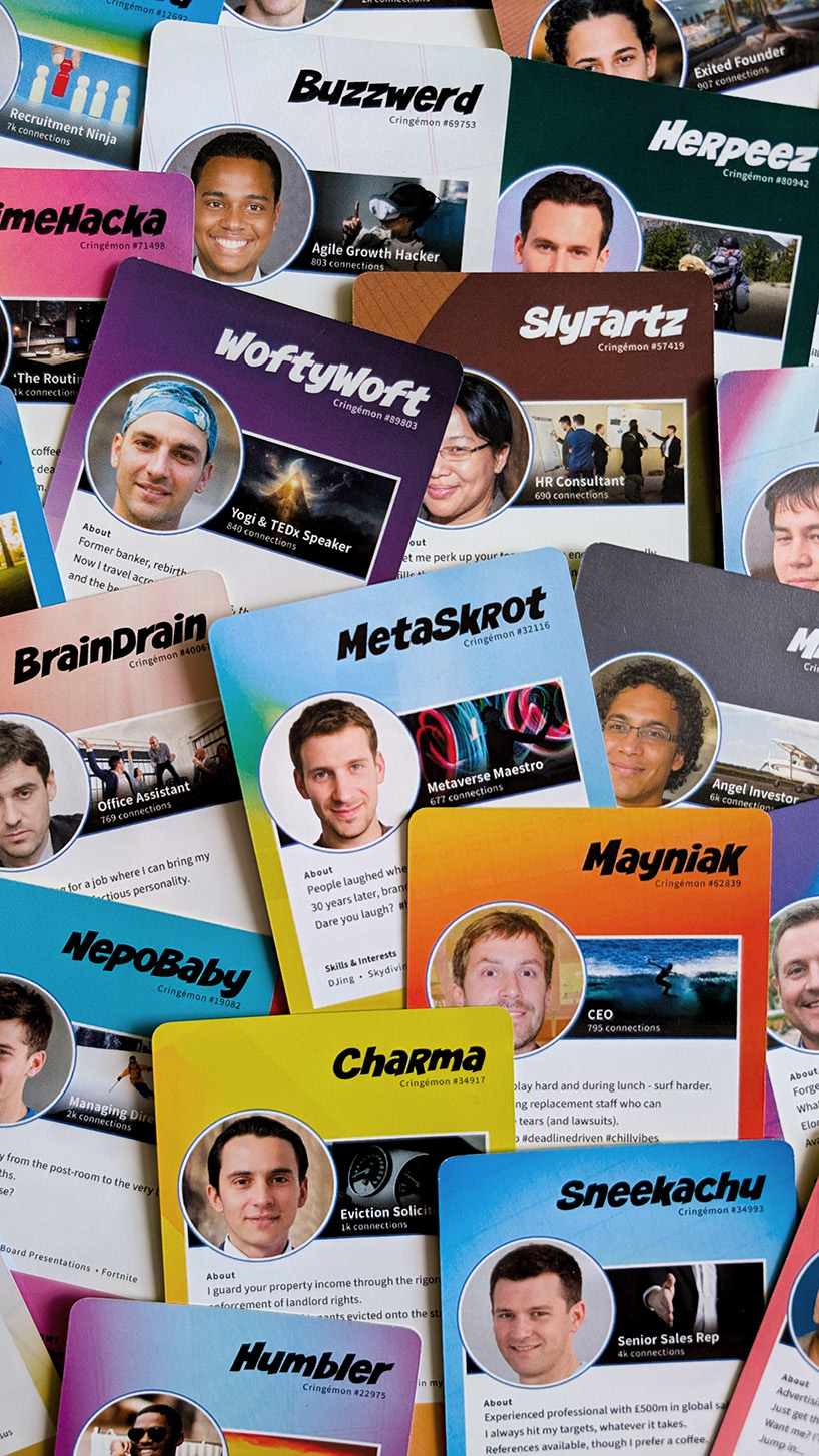 gotta catch 'em all: cringémon turns linkedin personas into pokémon-style collectible cards