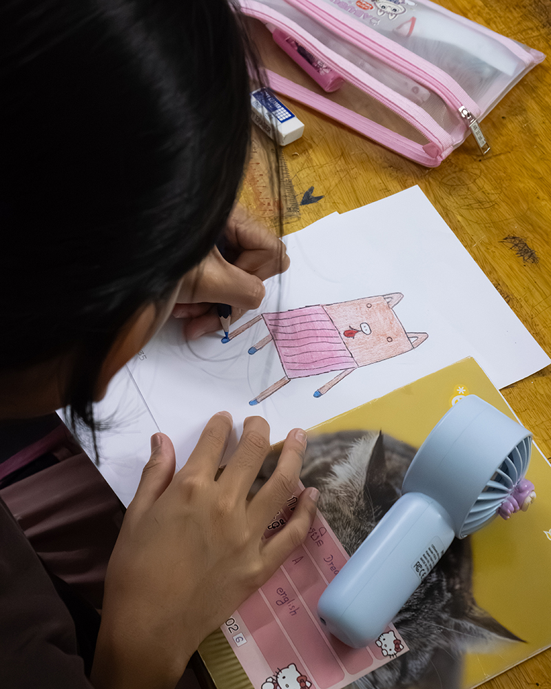 playful children&rsquo;s drawings become colorful handmade chairs in cambodia