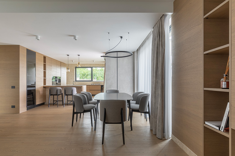 natural finishes pair with clean modern lines at amalia savu's house in romania