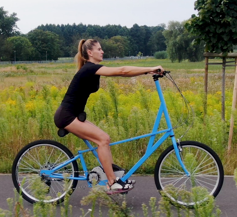 shape-me bike merges upper-body exercise and transport in one