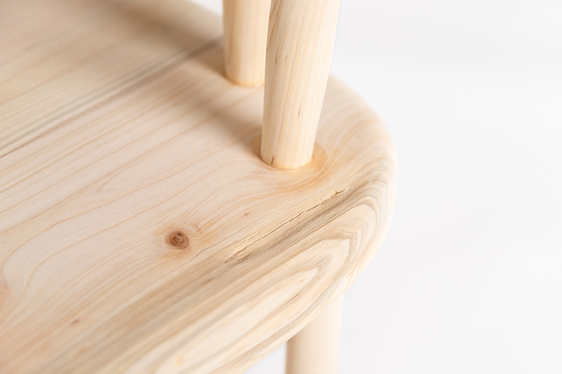 handcrafted from a fallen tree, sati rocking chair reflects on life, death and impermanence