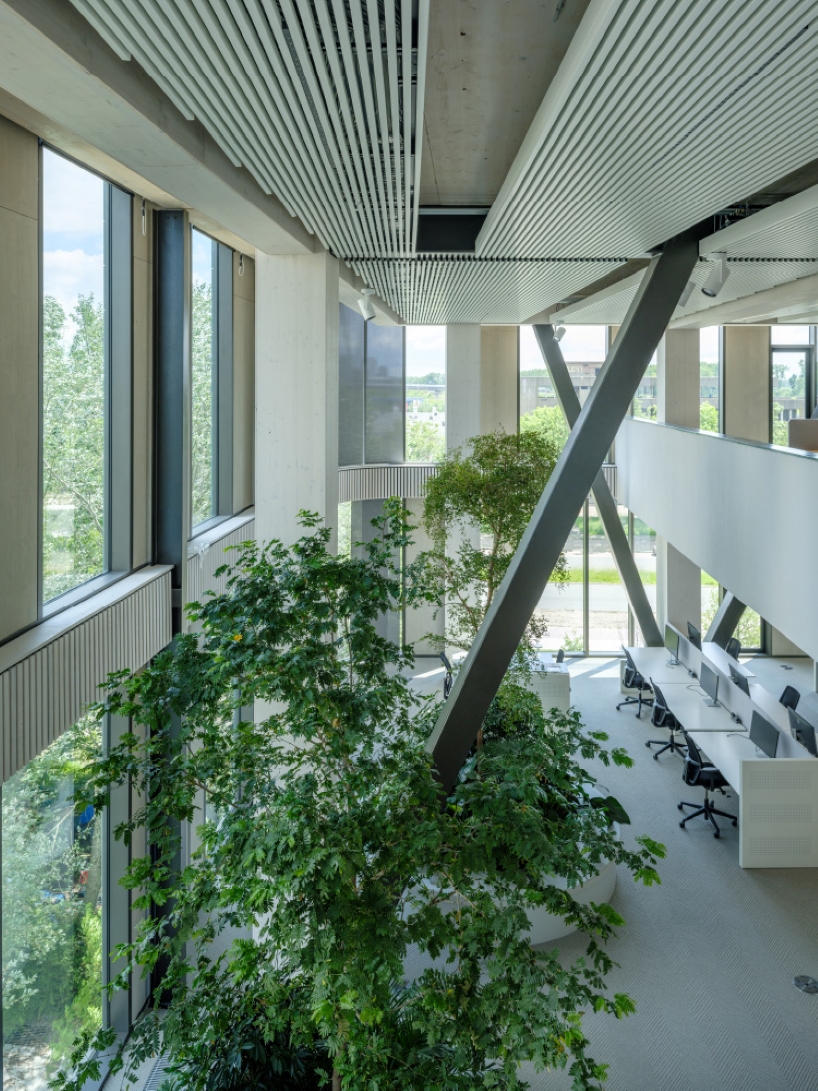 glazed ceramic tiles adorn hybrid timber office building's facade by team v in amsterdam