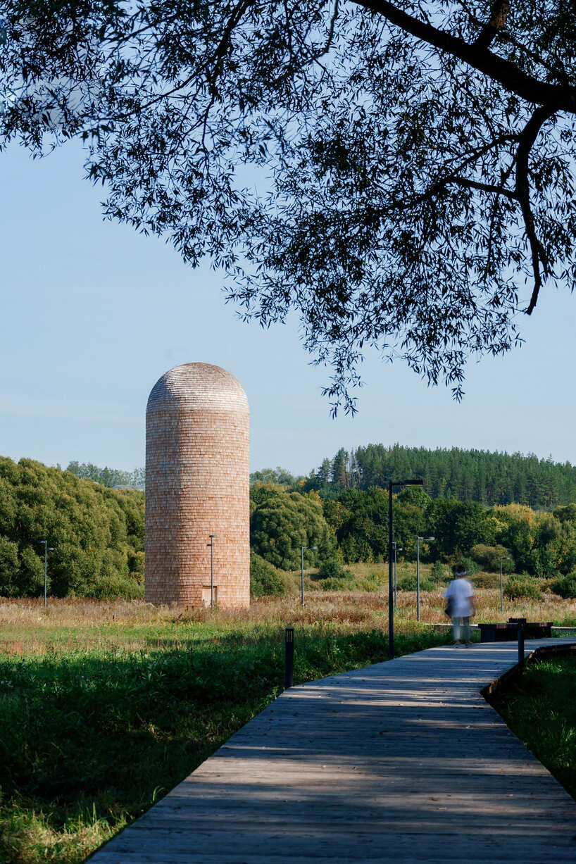 gora architects turns cow pasture into student art park in rural russia