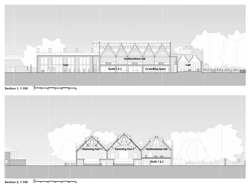 birdhouse-lined extension by wei feng transforms manchester’s withington baths into shared habitat
