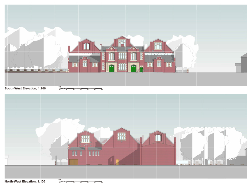 birdhouse-lined extension by wei feng transforms manchester’s withington baths into shared habitat