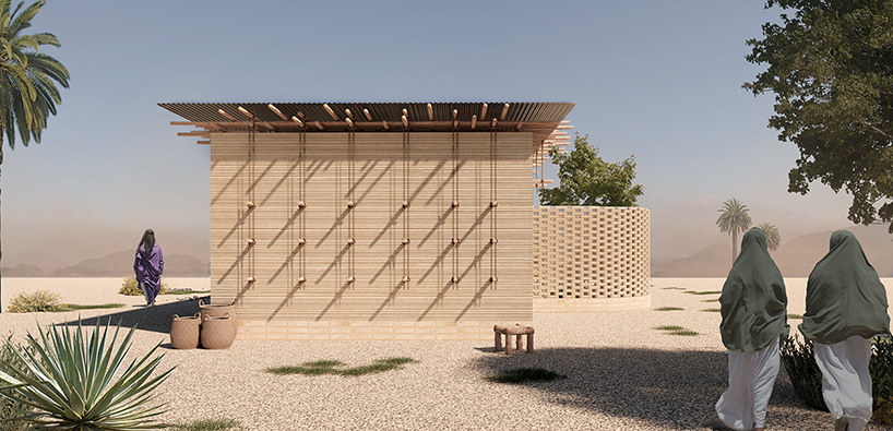 Ladrillos de barro y madera construyen módulos de viviendas de bajo costo para comunidades desplazadas somalíes