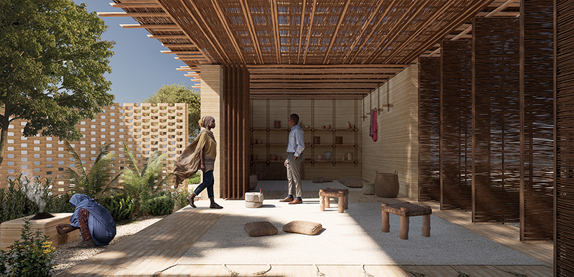 mud bricks and wood build low-cost shelter modules for displaced communities in somalia