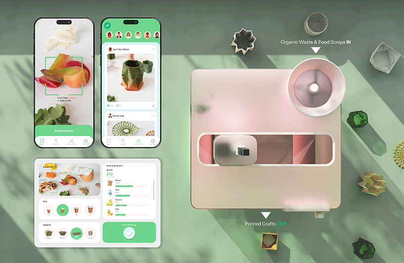 AI-powered 3D printer transforms kitchen scraps into functional objects