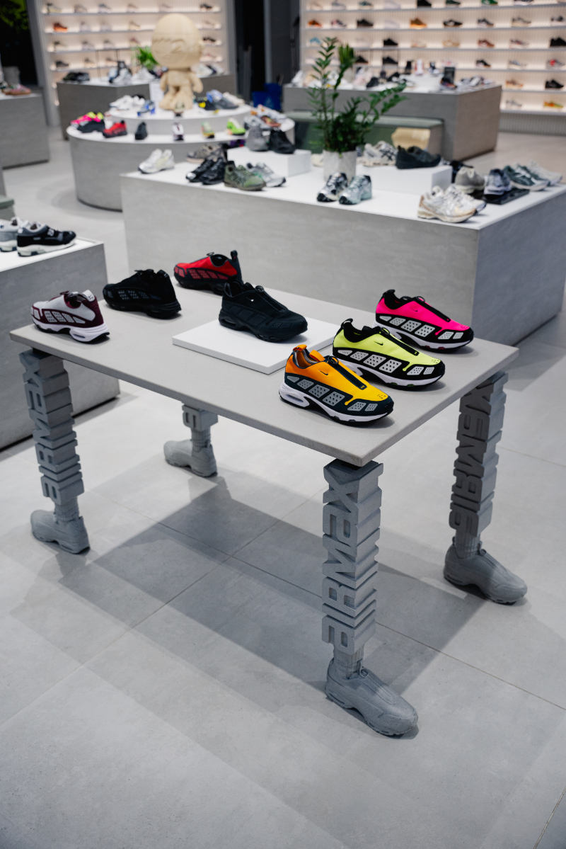 nigel VMU reimagines 90s digital culture with sculptural nike air max table for offspring