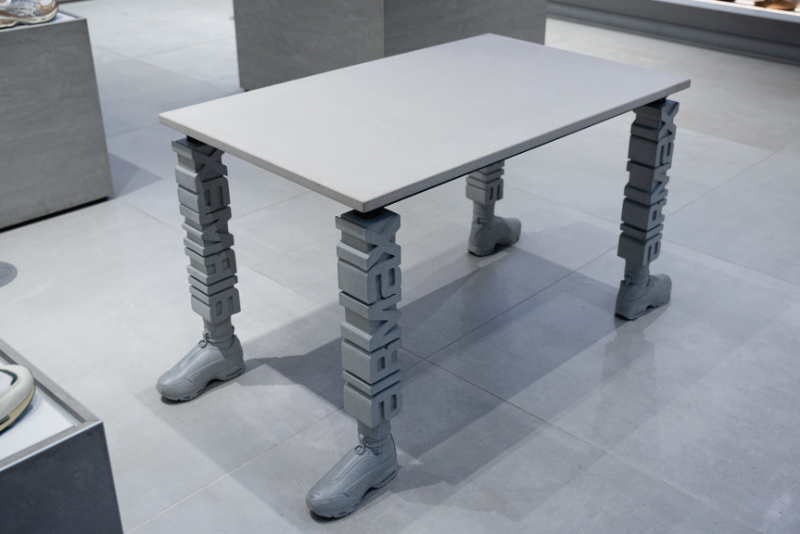 nigel VMU reimagines 90s digital culture with brutalist nike airmax table for offspring