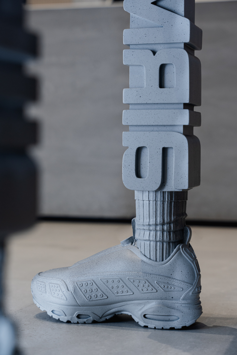 nigel VMU reimagines 90s digital culture with brutalist nike airmax table for offspring
