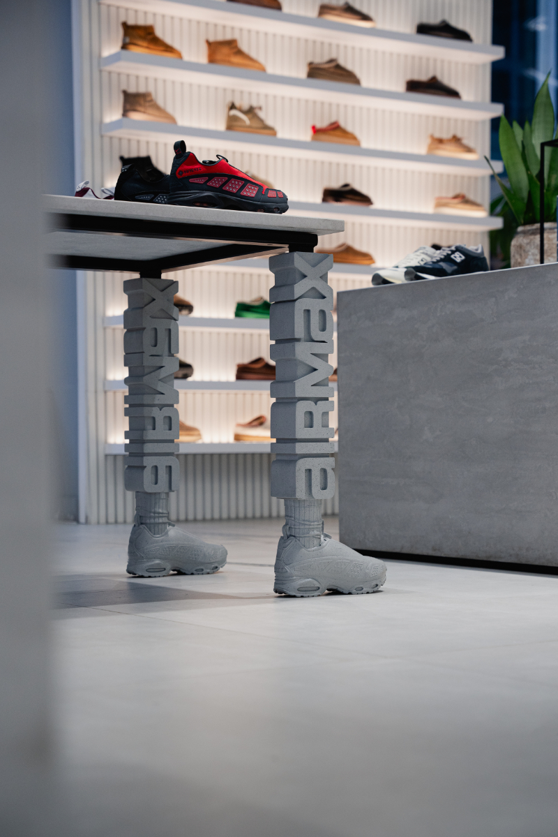 nigel VMU reimagines 90s digital culture with sculptural nike air max table for offspring