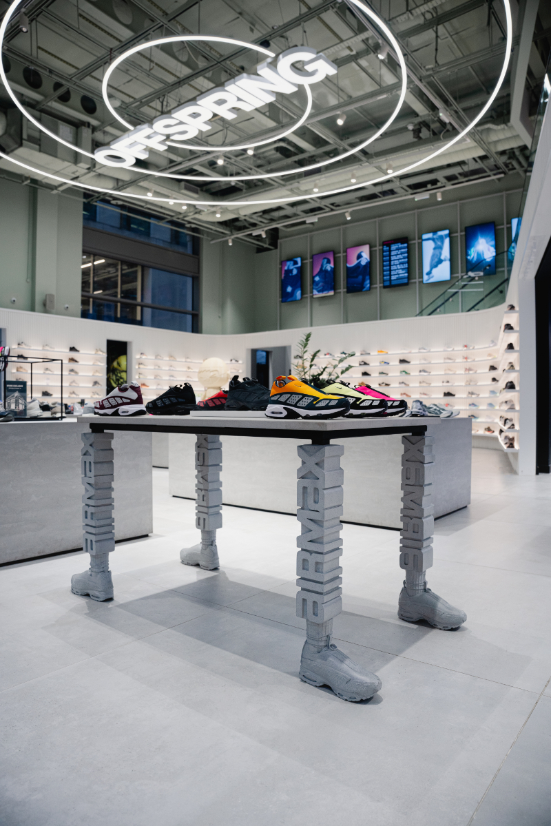 nigel VMU reimagines 90s digital culture with sculptural nike air max table for offspring