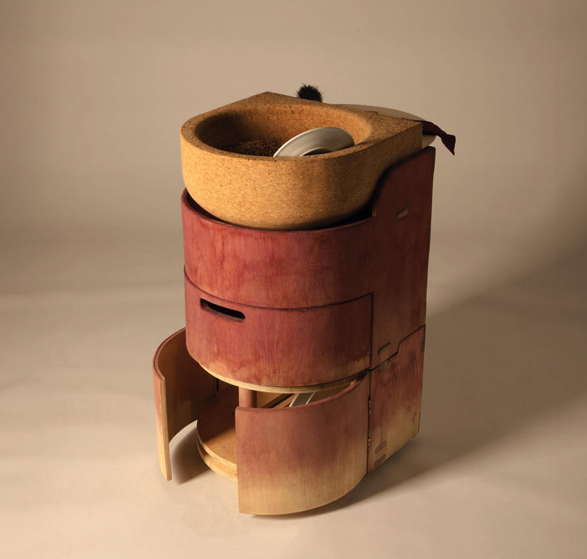 bindu domestic tools made of reused cork and clay reinterpret indigenous practices