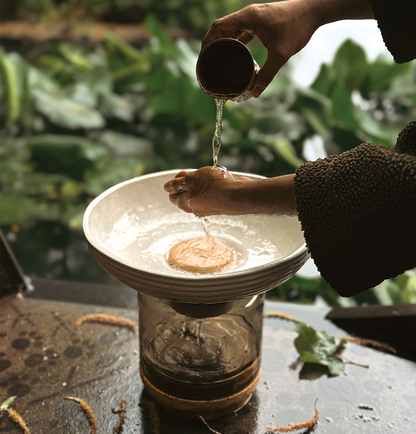 bindu domestic tools made of reused cork and clay reinterpret indigenous practices