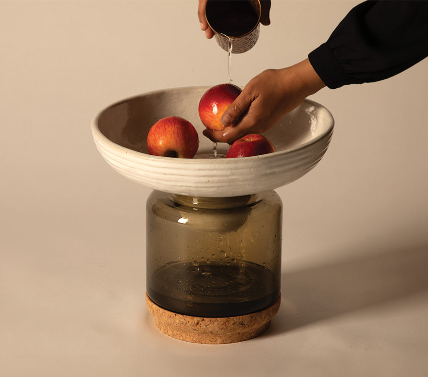 bindu domestic tools made of reused cork and clay reinterpret indigenous practices