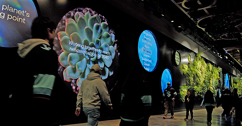 400-foot installation turns climate pledge arena into a living environmental interface - 4