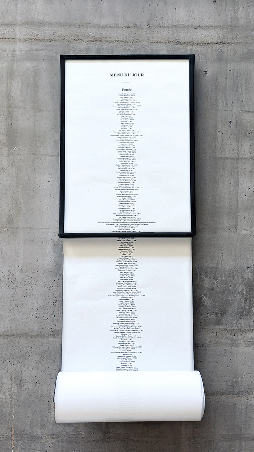 zélé collective turns uber eats' entire menu into 22-meter-long print artwork