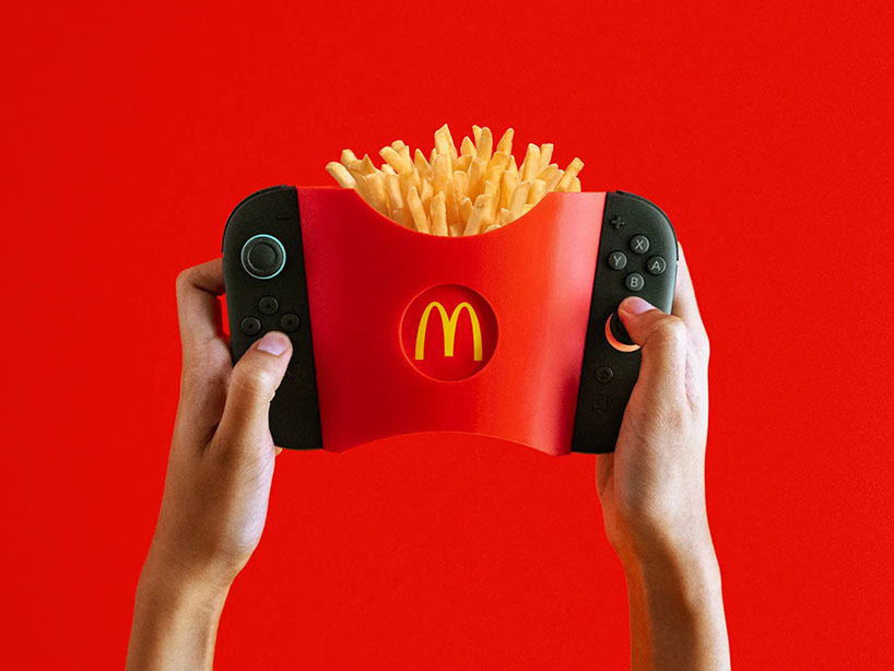 3D printed fries holder accessory for nintendo switch 2 makes mid-game snacking easy