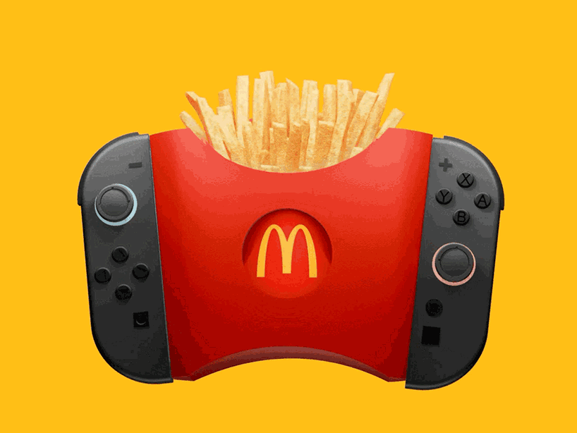 3D printed fries holder accessory for nintendo switch 2 makes mid-game snacking easy