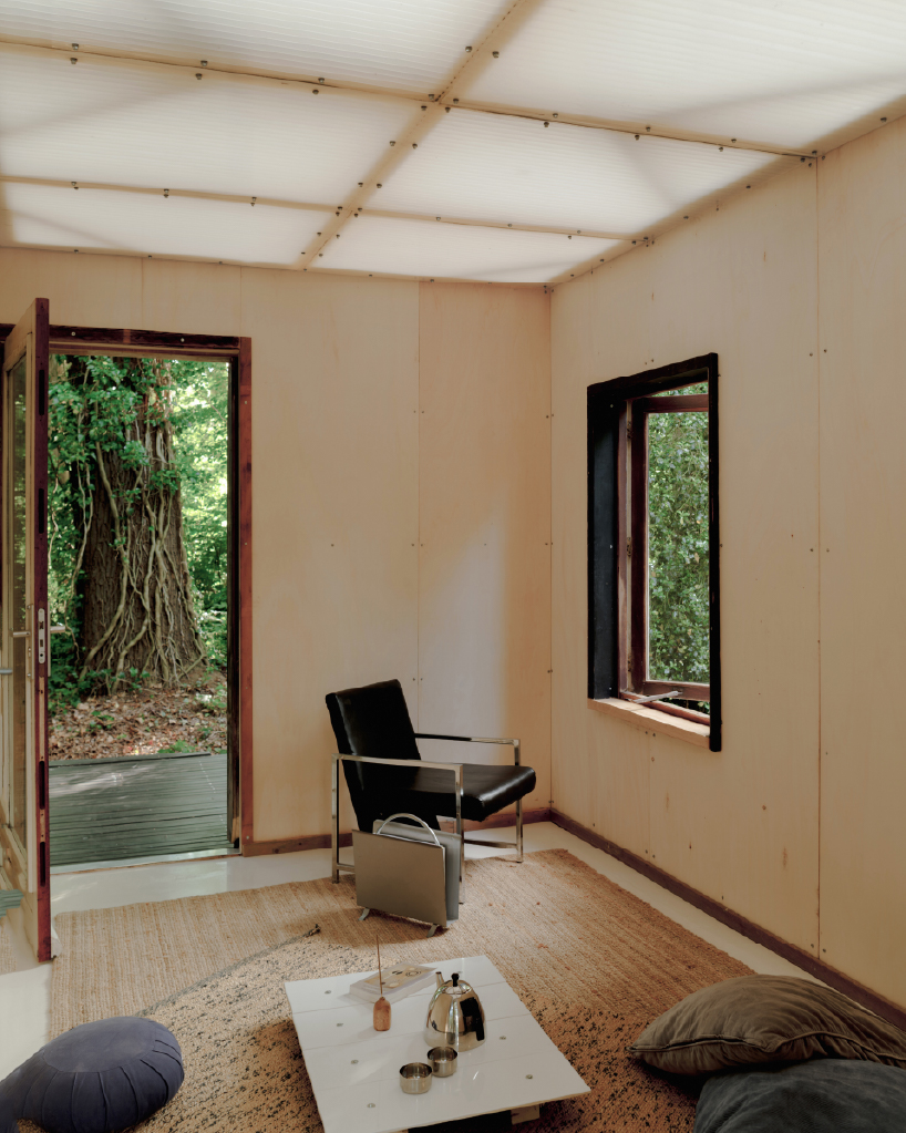 salvaged materials compose studio-method's new hub for art and ecology in dutch forest