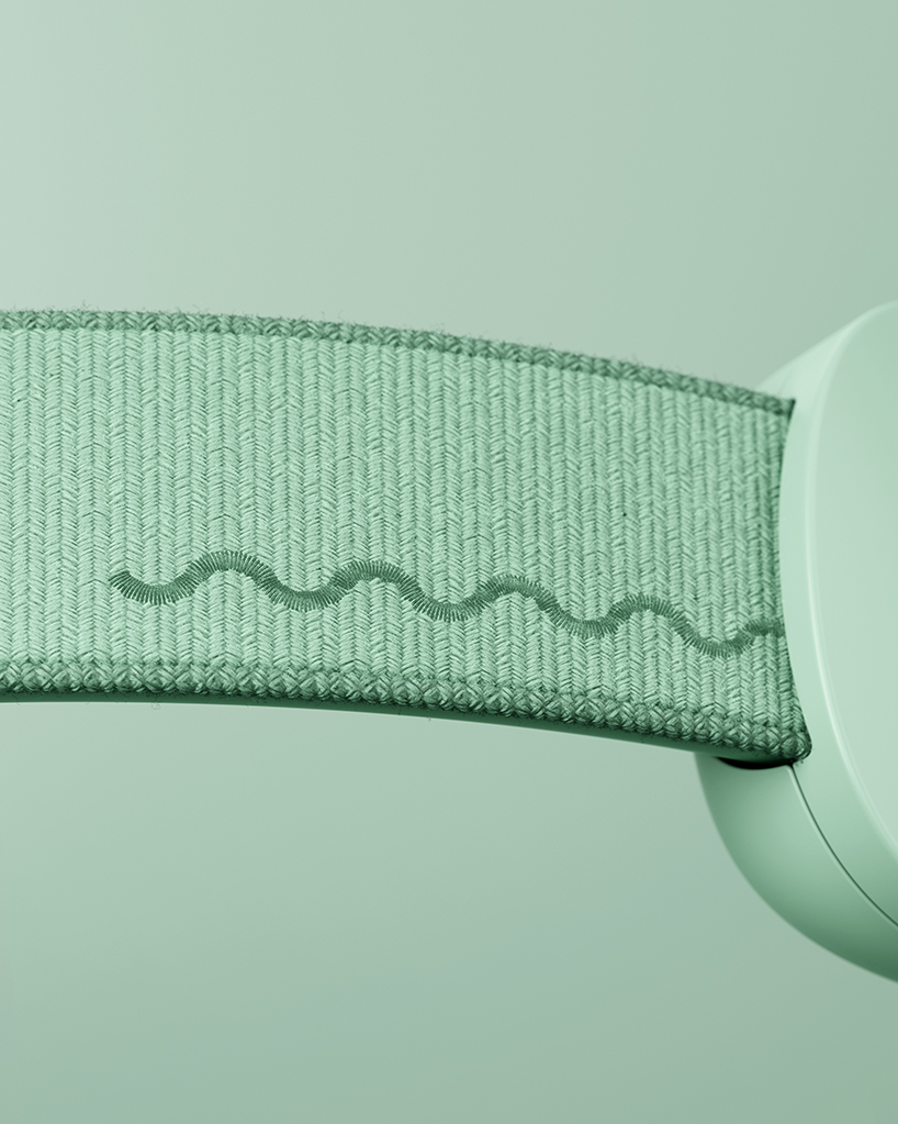 El diseño de costura de las ondas sugiere la señal eléctrica