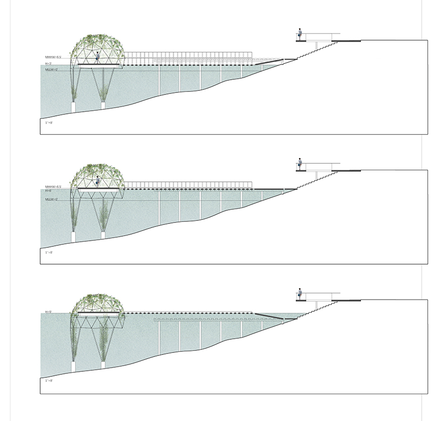 Diseñe el futuro Ocean Future Landscape con agua 3